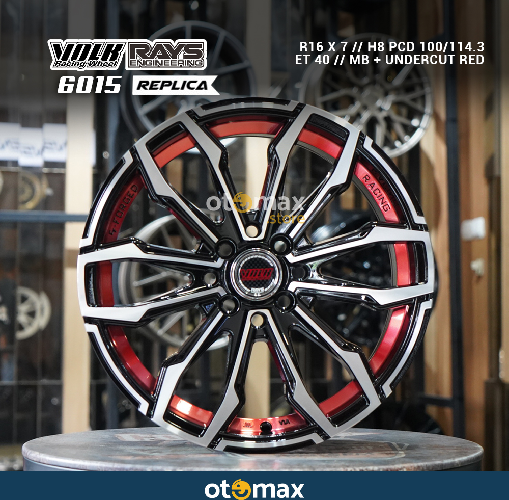 Velg Mobil Volk Rays 6015 Ring 16 MB Undercut Red – Otomax Store : Jual ...