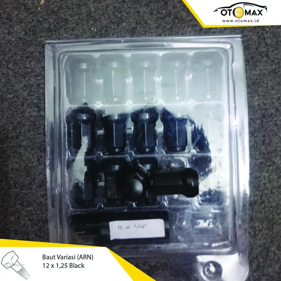 Baut Variasi 19 x 1,5 Hitam
