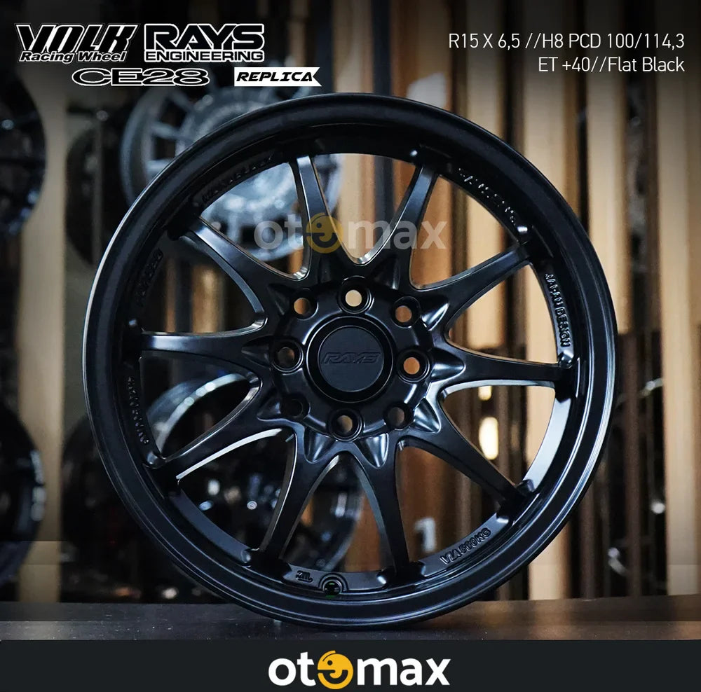 Velg Mobil Volk Rays CE28 Ring 15 H8 Flatt Black – Otomax Store : Jual ...