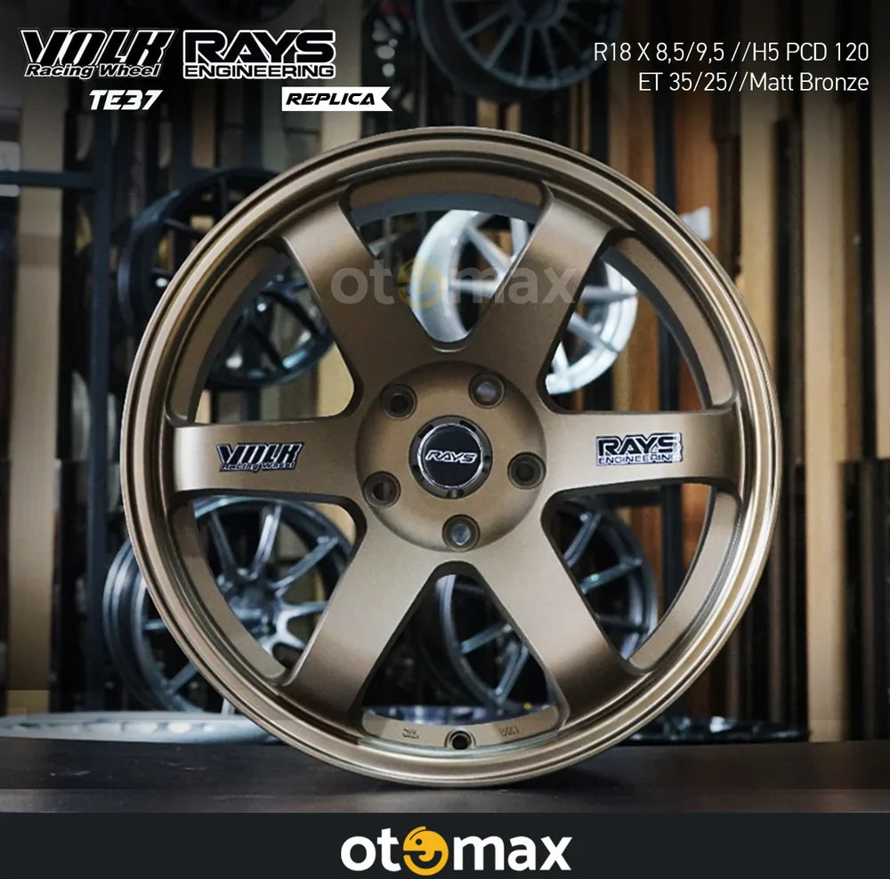 Velg Mobil Volk Rays TE37 Ring 18 PCD120 Matt Bronze | Otomax Store –  Otomax Store : Jual Velg Mobil & Ban Mobil Original Murah