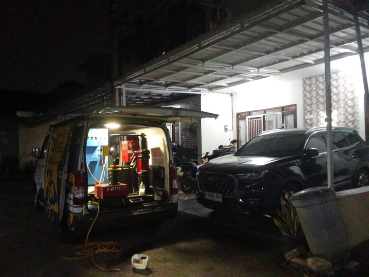 Ban Pecah di Cibuntu Kulon?Tambal Ban Panggilan Kini Bisa Home Service