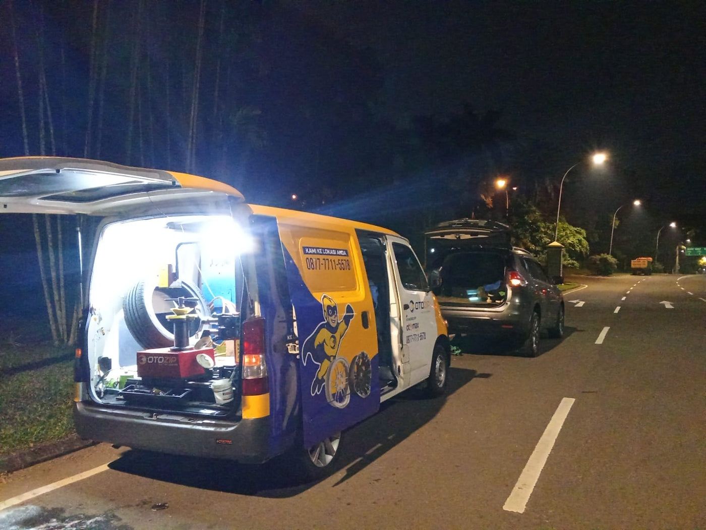 Kini Warga di Majalaya Sekarang Tenang Ada Tambal Ban Panggilan 24 Jam