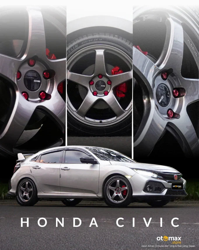 Upgrade Tampilan Honda Civic Makin Sporty dengan Velg Enkei PF05 Dark Silver & Ban Michelin Pilot Sport 5