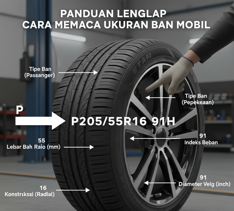 Cara Baca Ukuran Ban Mobil dengan Benar