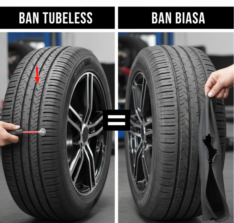 Perbandingan Ban Tubeless dan Ban Biasa