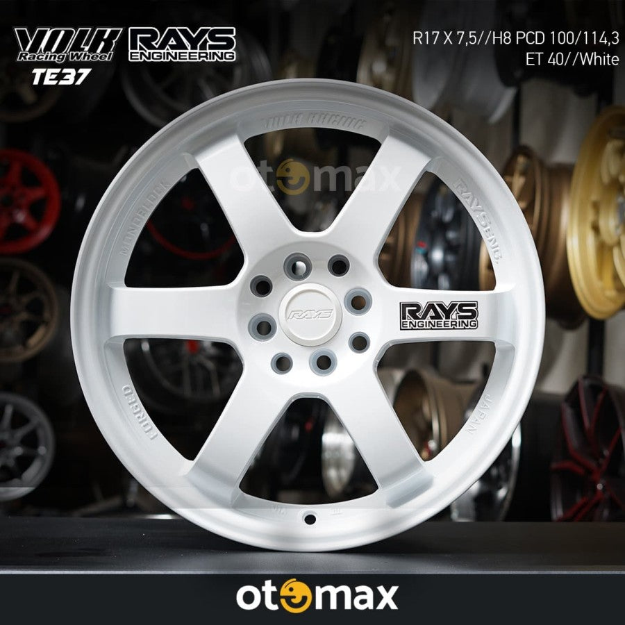 Velg Mobil Rays TE37 CT1081 Ring 17 Putih