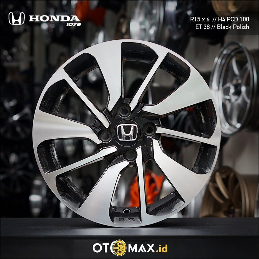 Velg Mobil Honda Brio 1079 Ring 15 Black Polish