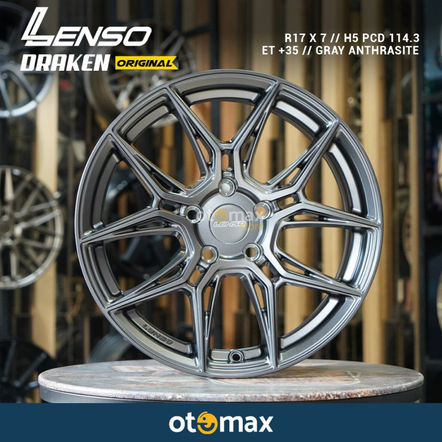 Velg Mobil Lenso Draken Original Ring 17 Abu Antrasit