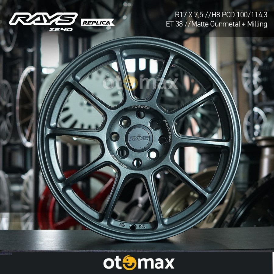 Velg Mobil Rays ZE40 CT1009 Ring 17 Matt Gunmetal Milling