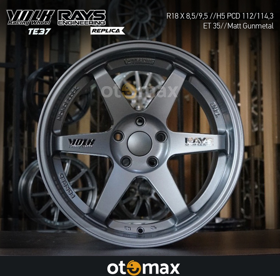 Velg Mobil Volk Rays TE37 Ring 18 Matt Gunmetal