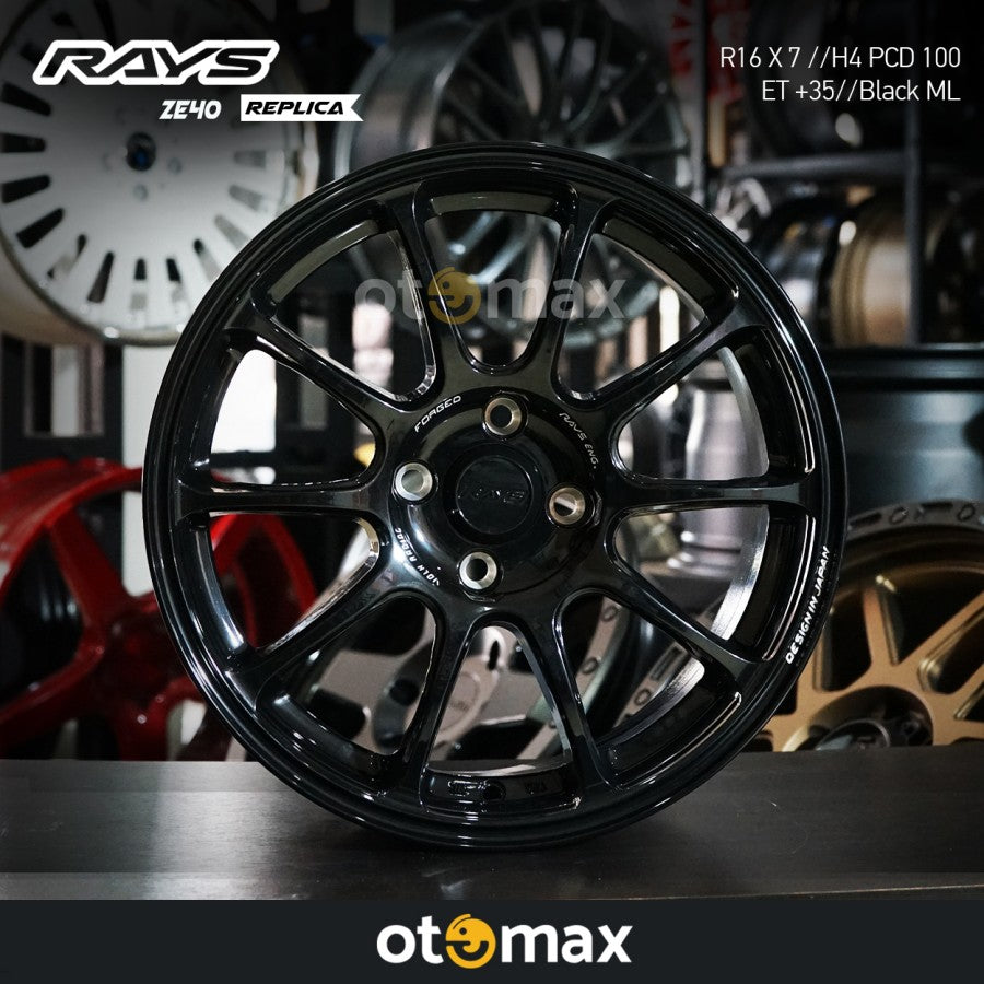 Velg Mobil Rays ZE40 Ring 16 Hitam ML