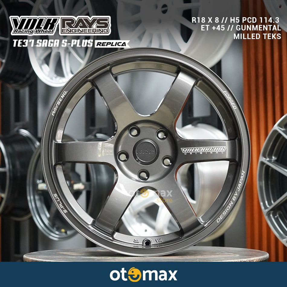 Velg Mobil Volk Rays TE37 Saga Ring 18 Gunmetal