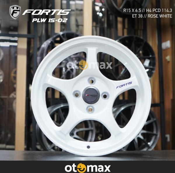 Velg Mobil Fortis PLW-02 Ring 15 PCD 114.3 Mawar Putih