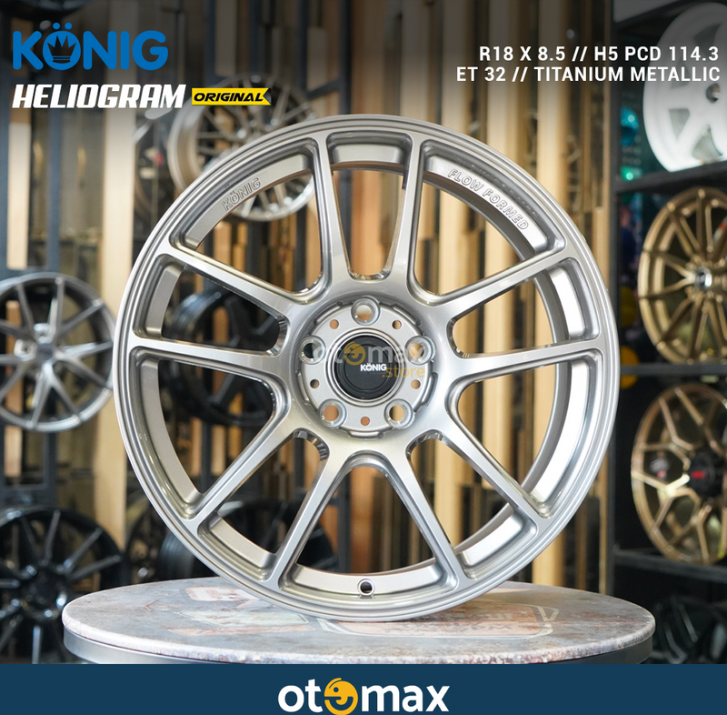 Velg Mobil Konig Heliogram Cincin Asli 18 Titanium Metalik GQSB