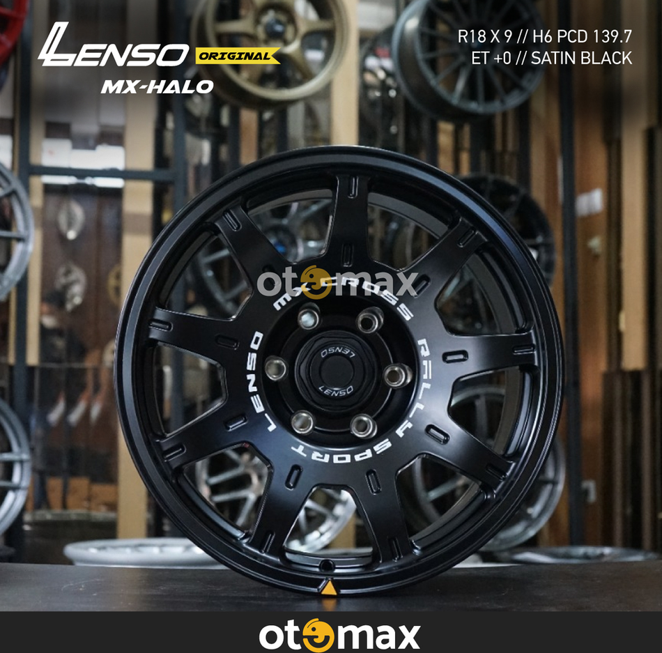 Velg Mobil Lenso MX Halo Ring 18 PCD 139.7 Matt Hitam