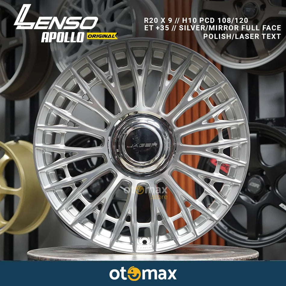 Velg Mobil Lenso Apollo Original Ring 20 Silver/Mirror Full Polish/Laser Text
