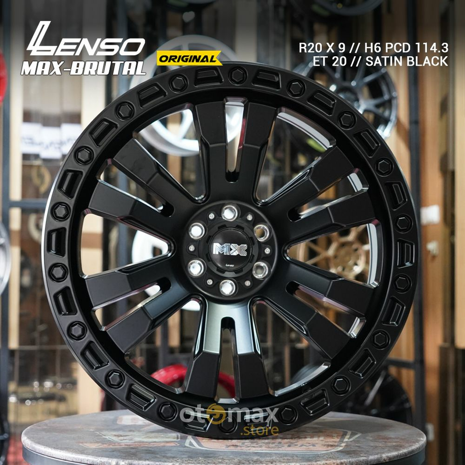 Velg Mobil Lenso Max Brutal Ring 20 Satin Hitam