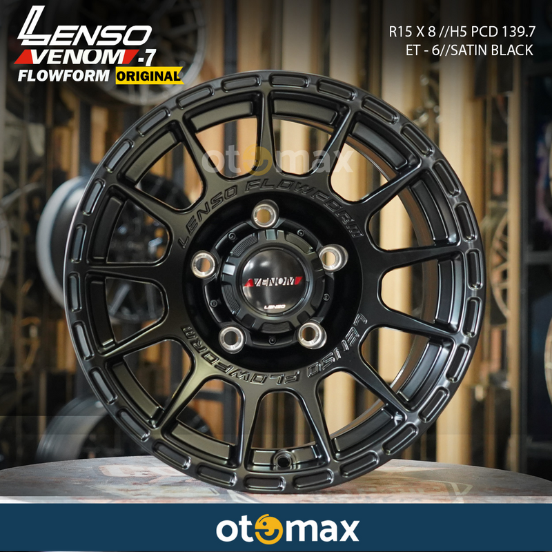 Velg Mobil Lenso Venom 7 Original Ring 15 Satin Hitam