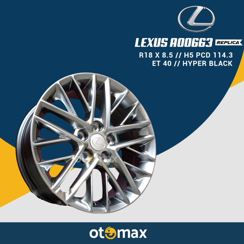 Velg Mobil Lexus A00663 Ring 18 Hyper Black