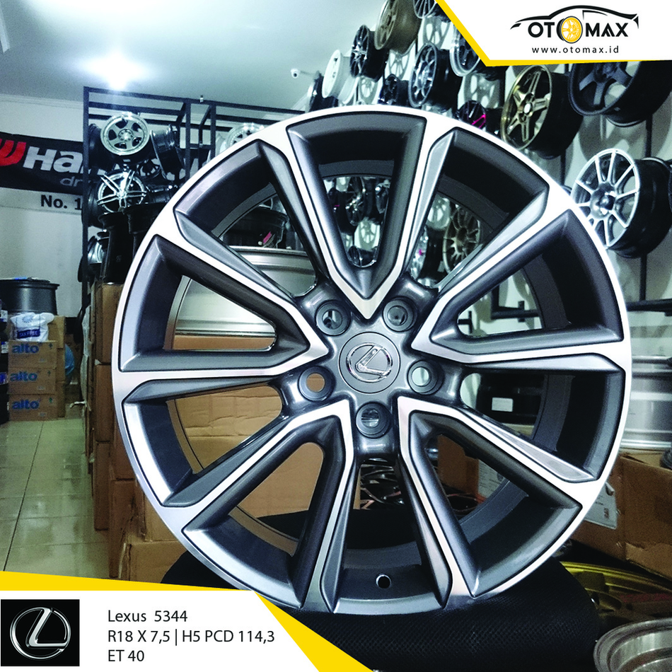 Velg Mobil Lexus AMW 5344 Ring 18 Gun Mal