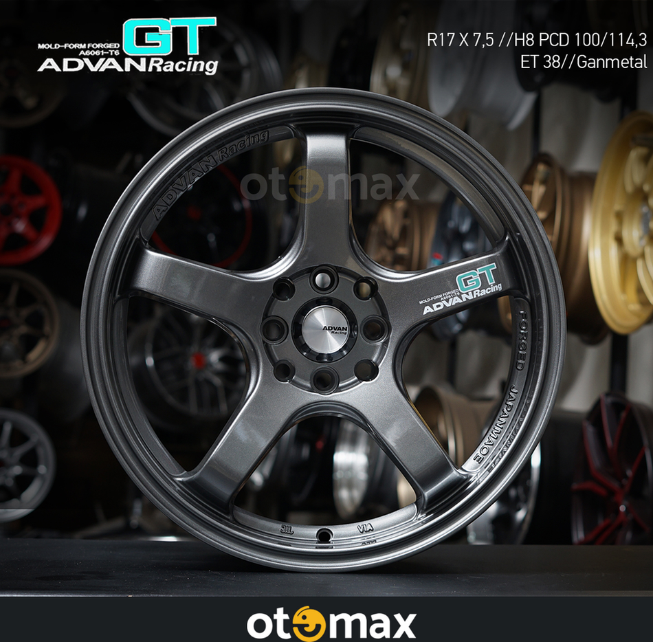Velg Advan Racing Velg Mobil Advan Racing GT N1033 Ring 17 H8 Gunmetal | Otomax Store ...
