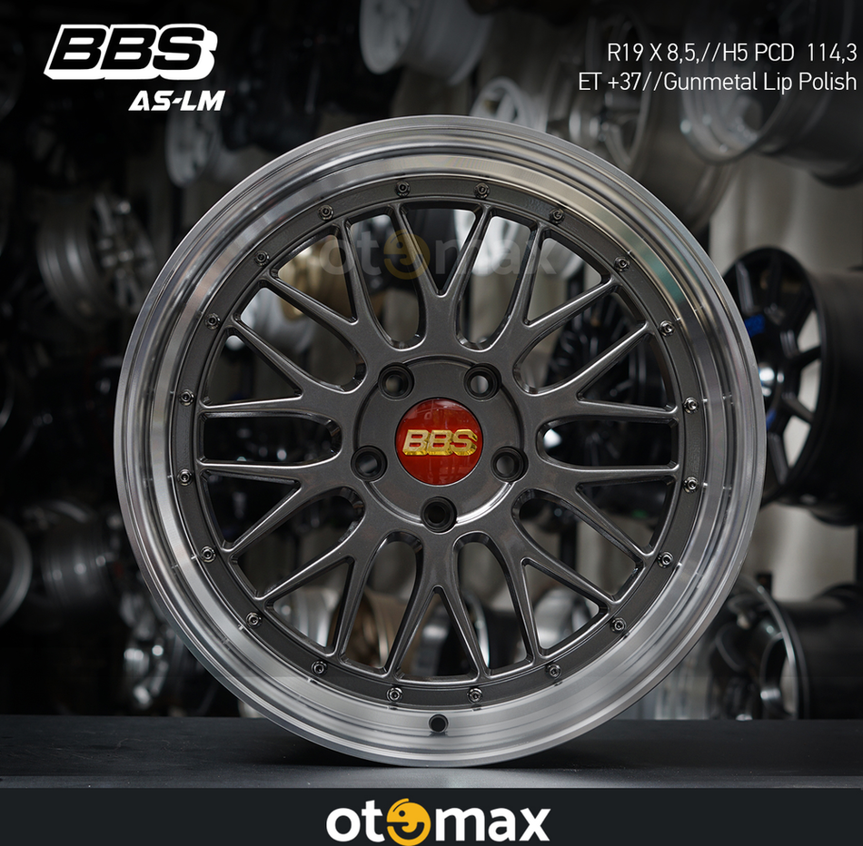 Velg Mobil BBS AS-LM Ring 19 Gunmetal Lip Polish