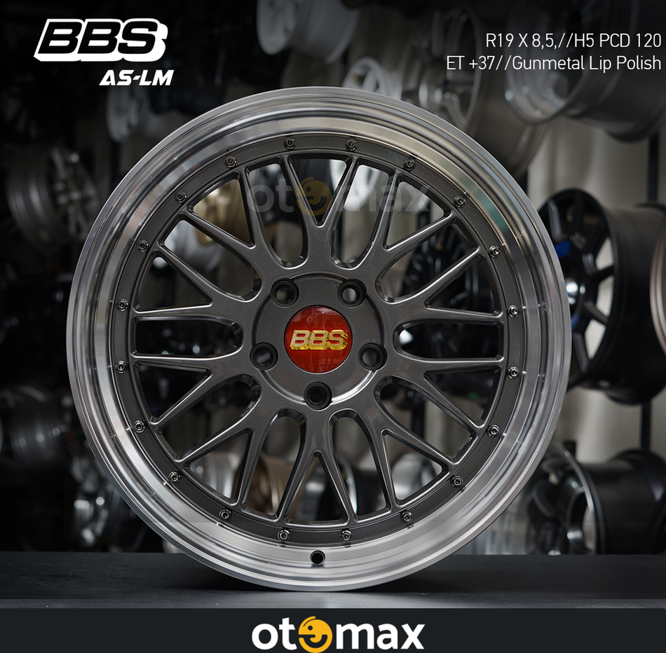 Velg Mobil BBS AS-LM Ring 19 PCD 120 Gunmetal Lip Polish