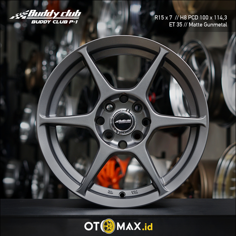 Velg Mobil Buddy Club P-1 Ring 15 Matte Gunmetal