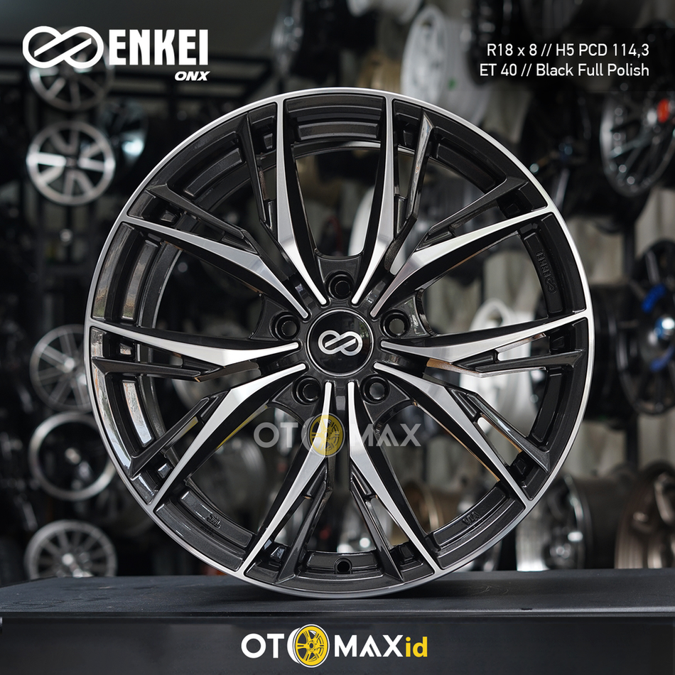 Velg Mobil Enkei ONX Original Ring 18 Black Full Polish