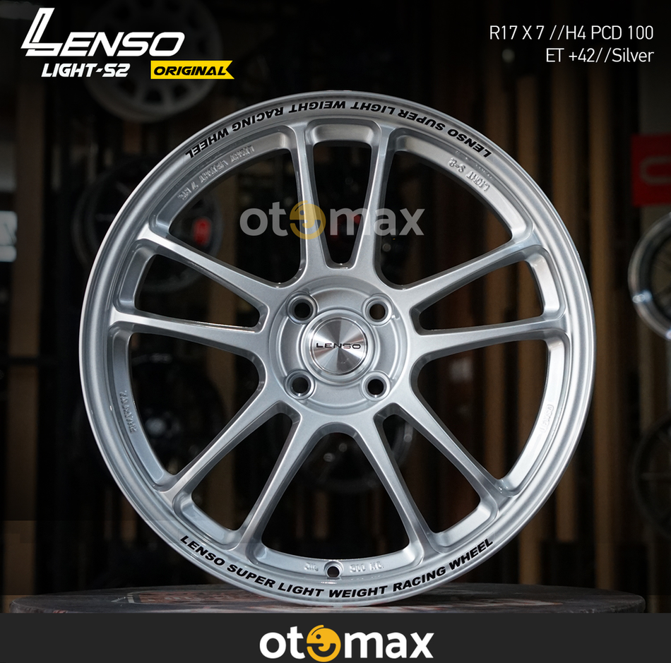 Velg Mobil Lenso Light S2 Cincin Asli 17 Perak