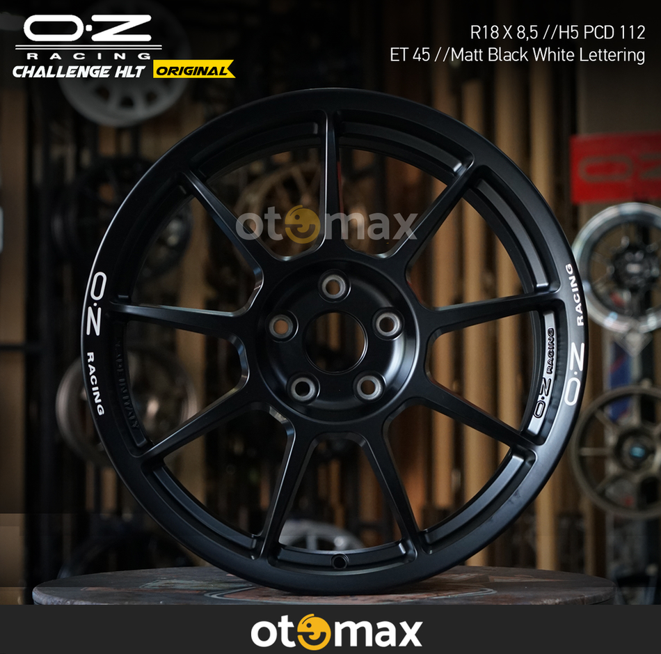 Velg Mobil Oz Original Challenge HLT Ring 18 Matt Black White LetteRing