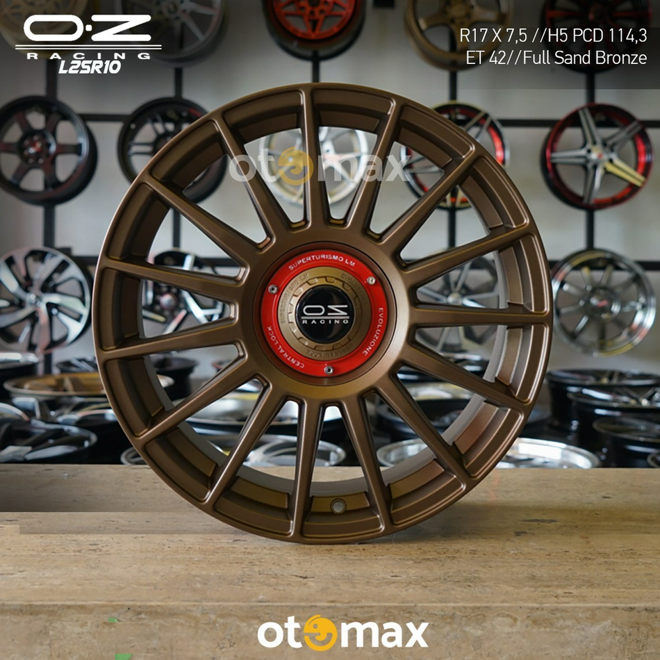 Velg Mobil Oz Racing L2SR10 Ring 17 H5 Pasir Perunggu