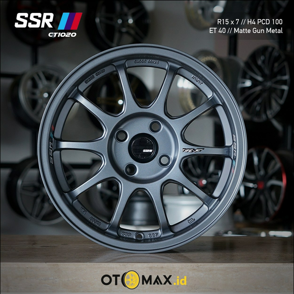 Velg Mobil SSR CT1020 Ring 15 Matte Gun Metal