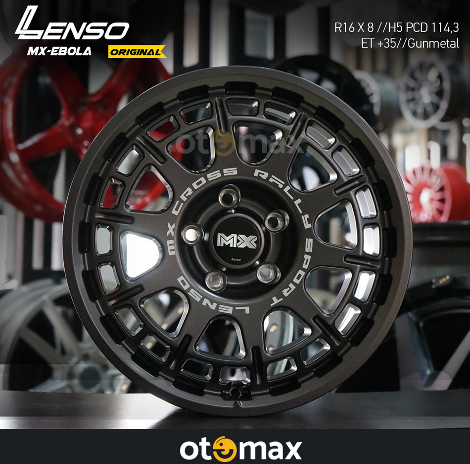 Velg Mobil Lenso MX Ebola Ring 16 Gunmetal