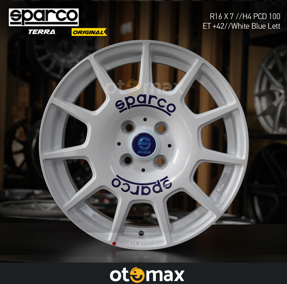 Velg Mobil Sparco Terra Original Ring 16 Putih Biru Lett