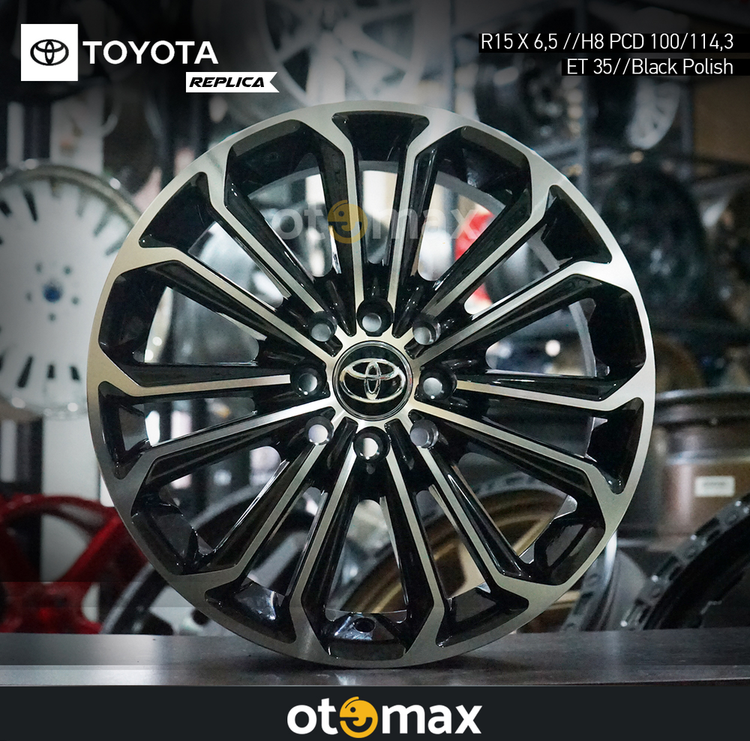 Velg Mobil Toyota Altis Ring 15 Black Polish | Otomax Store – Otomax ...