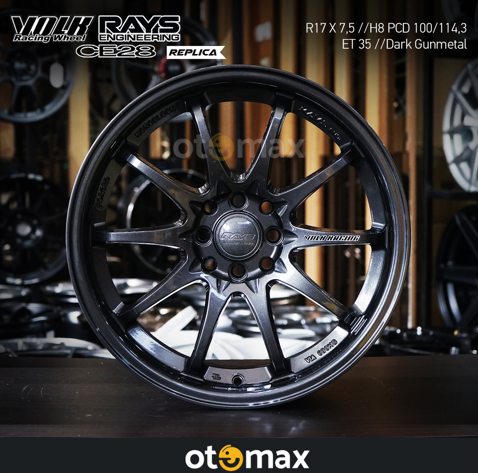 Velg Mobil Volk Rays CE28 Ring 17 Dark Gunmetal