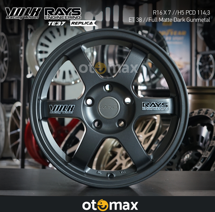 Upgrade Tampilan Mobil Anda dengan Velg Rays TE37 Matt Dark Gunmetal ...