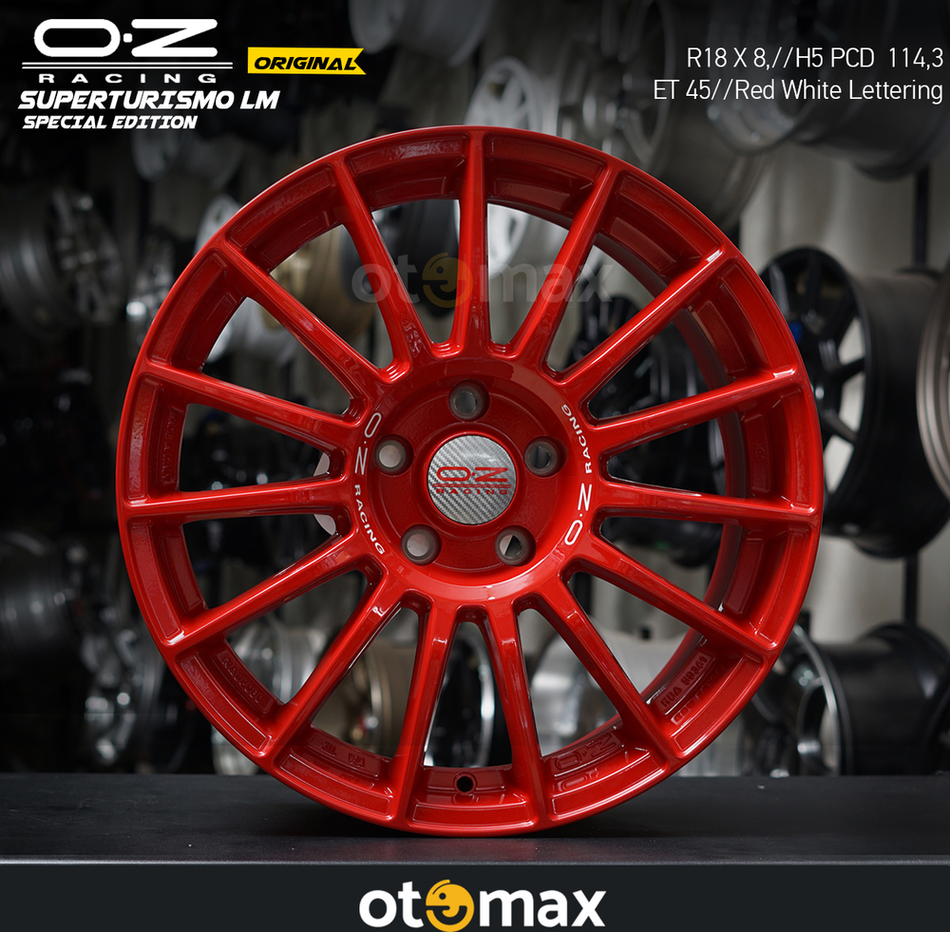 Velg Mobil Oz Original Superturismo LM Ring 18 Red White LetteRing