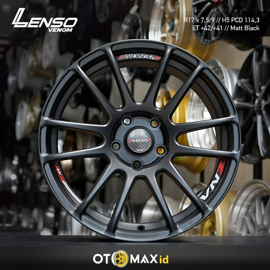 Velg Mobil Lenso Venom Ring 17 H5 Matt Hitam