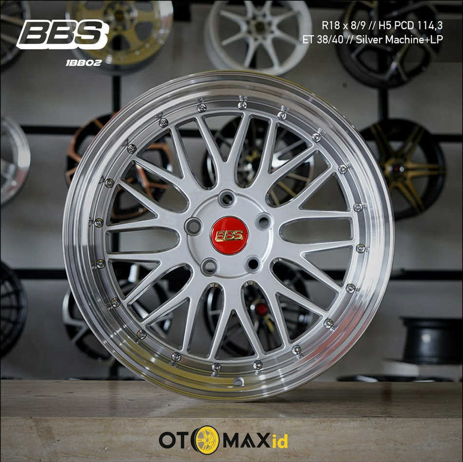 Velg Mobil BBS 1BB02 Ring 18 Mesin Perak LP