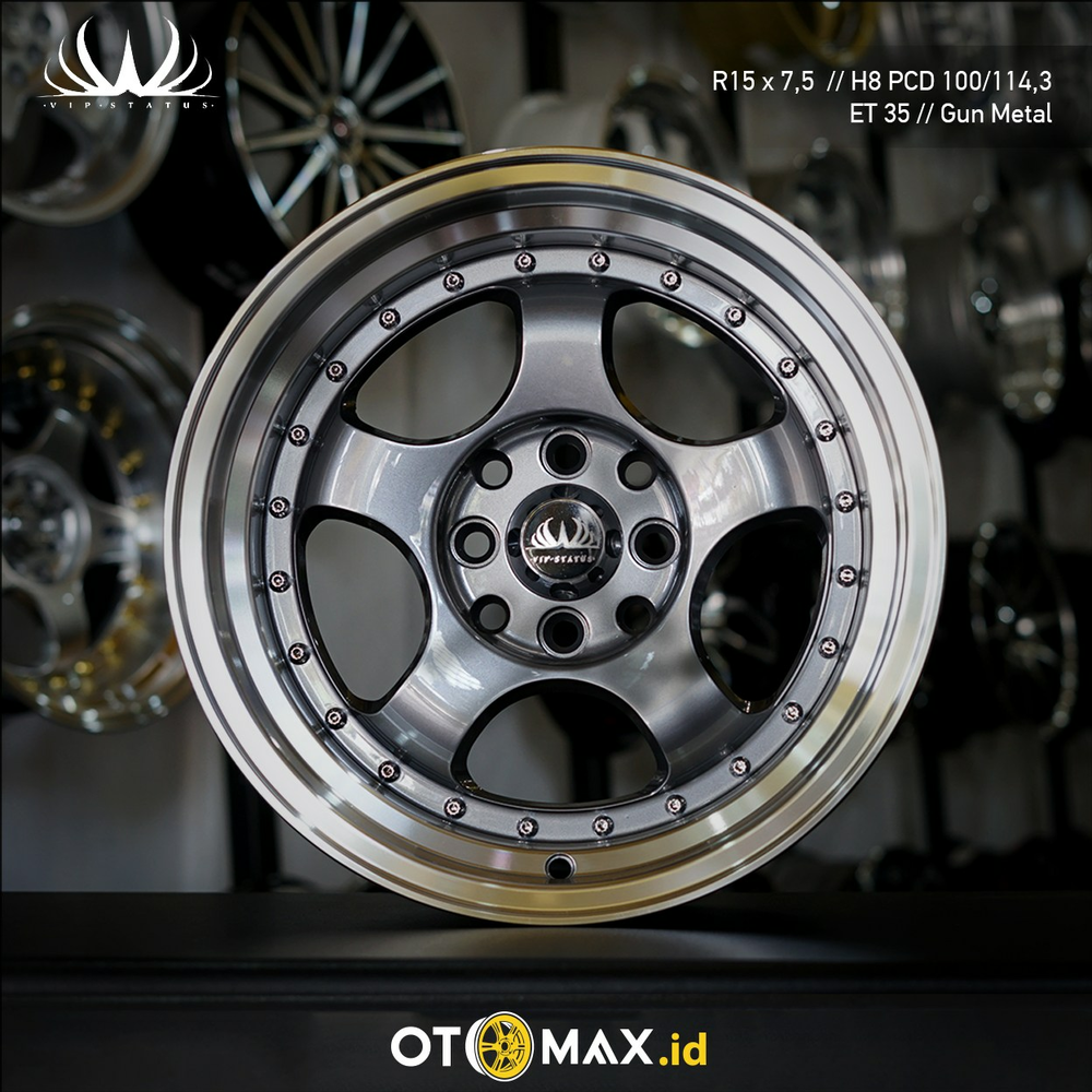 Velg Mobil VIP Status VS-P1 Ring 15 Gun Mal – Otomax Store : Jual Velg ...