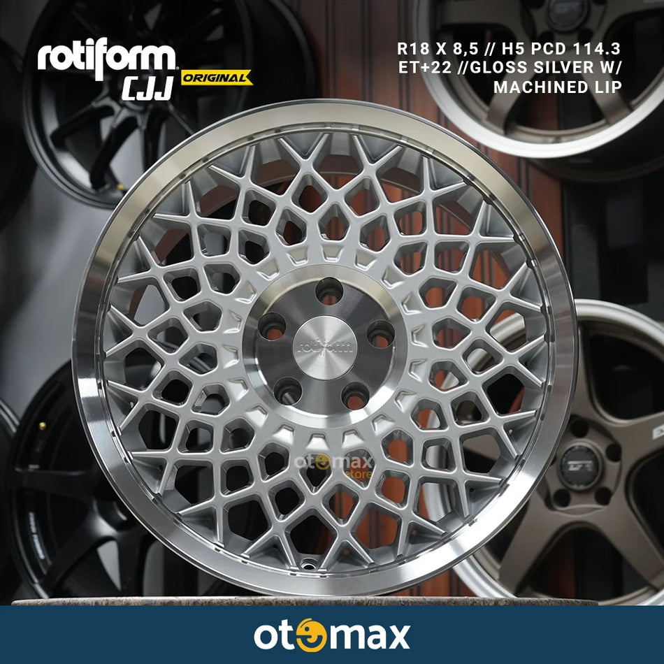 Velg Mobil Rotifrom CJJ Original Ring 18 Gloss Silver / Machined Lip