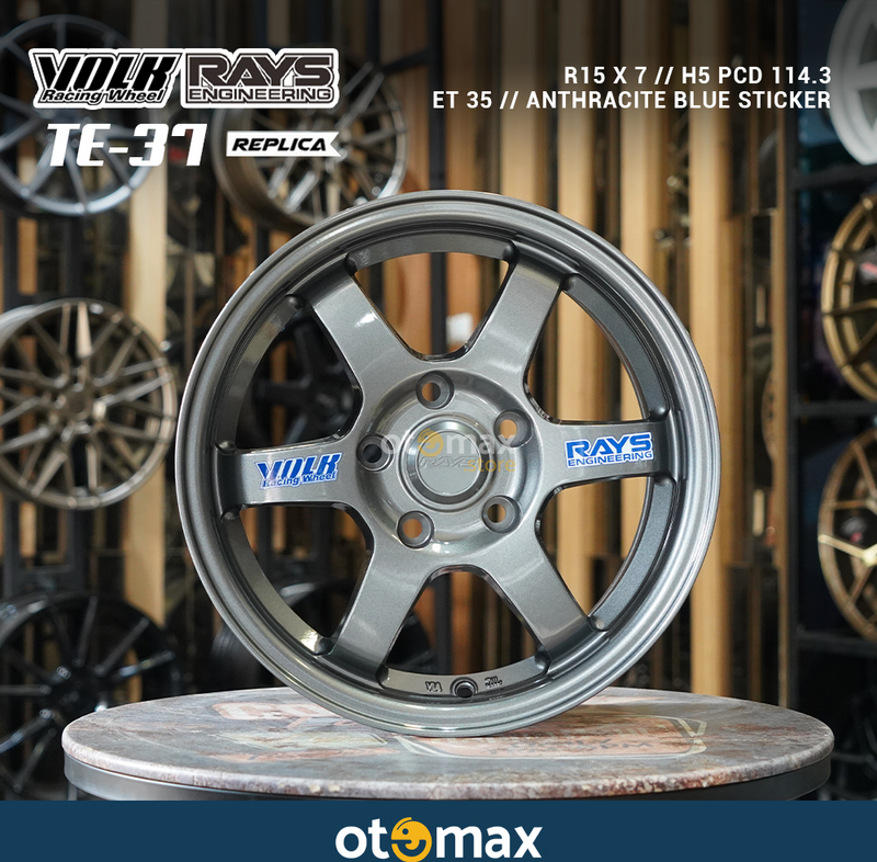 Velg Mobil Volk Rays TE37 Ring 15 H5 Anthracite