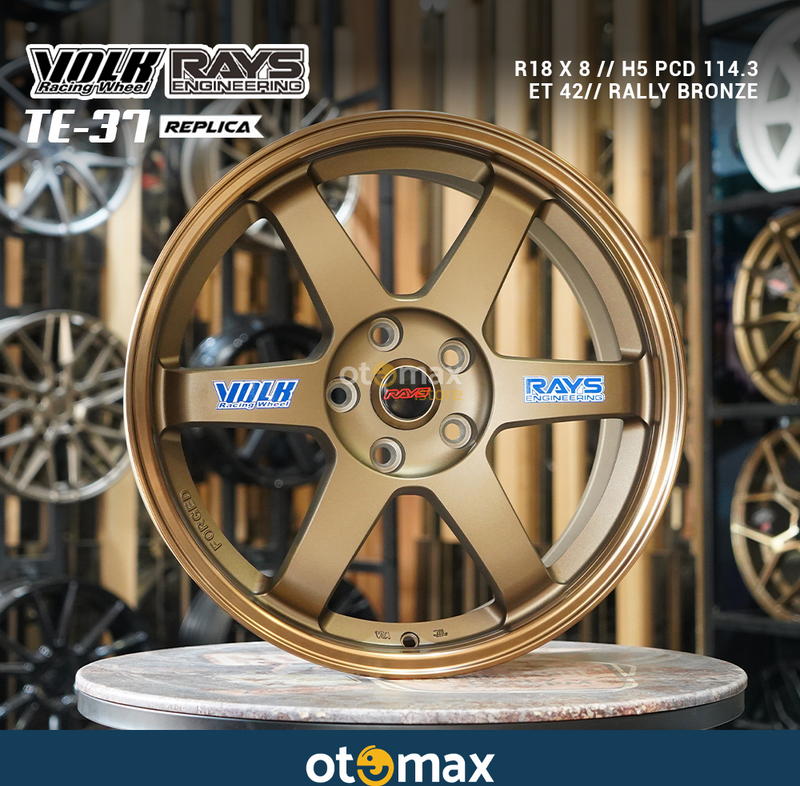 Velg Mobil Volk Rays TE37 Ring 18 Rally Bronze