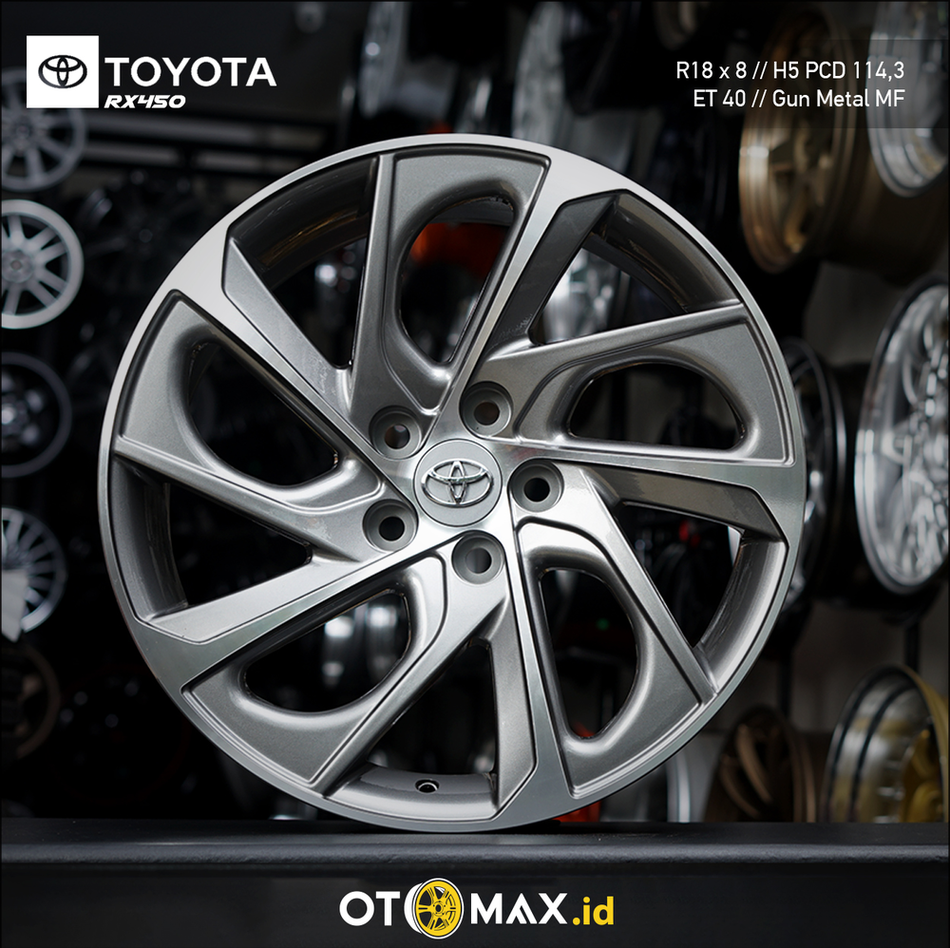 Velg Mobil Toyota RX450 Ring 18 Gun Metal MF | Otomax Store – Otomax ...