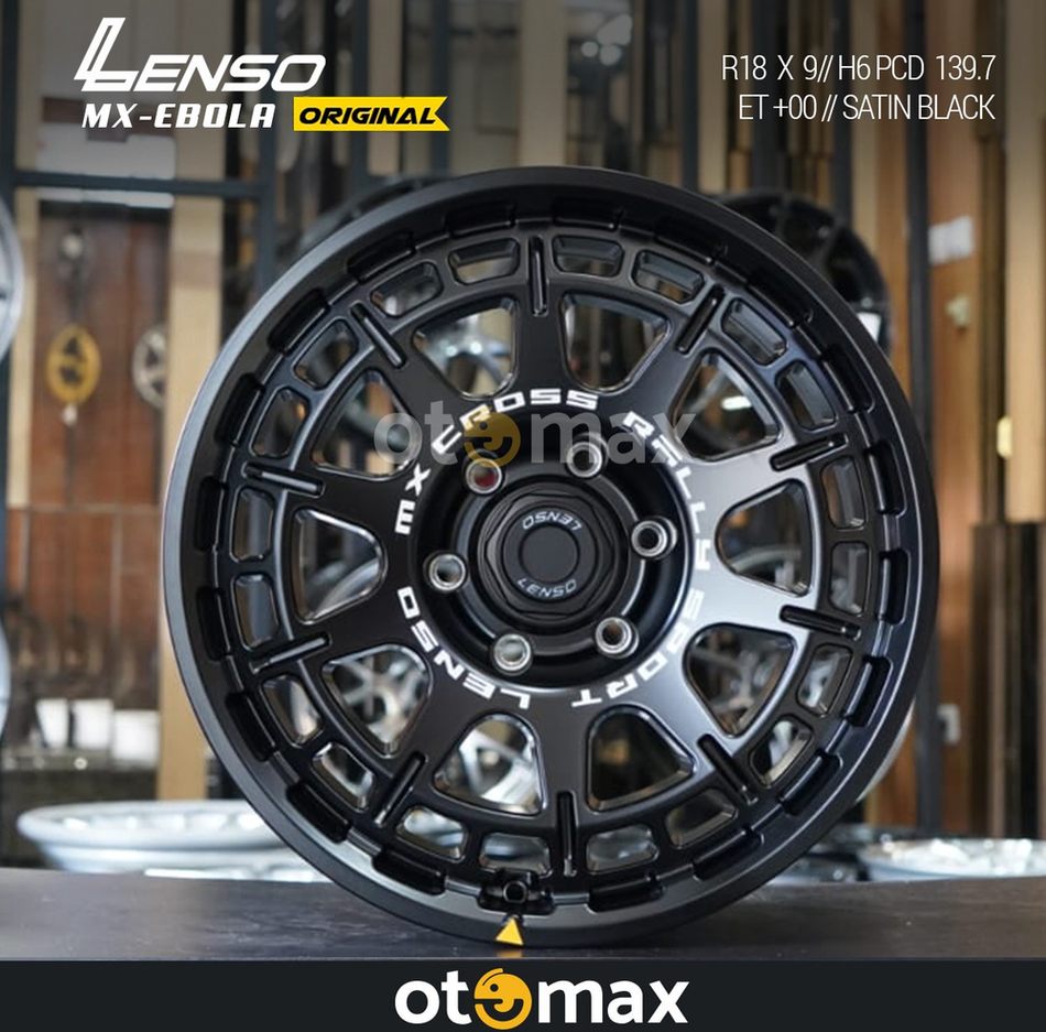 Velg Mobil Lenso MX Ebola Ring 18 Matt Black