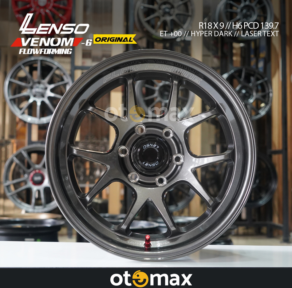 Velg Mobil Lenso Venom 6 Original Ring 18 Hyper Dark