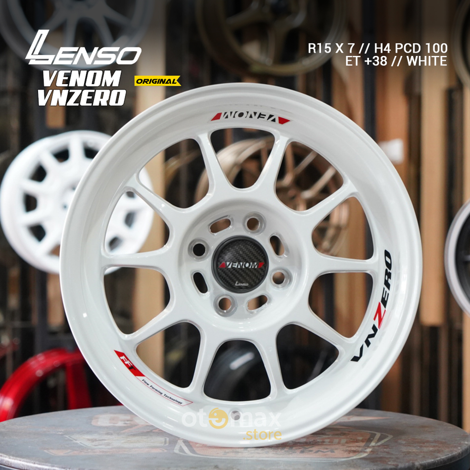 Velg Mobil Lenso Venom Zero Original Ring 15 Putih