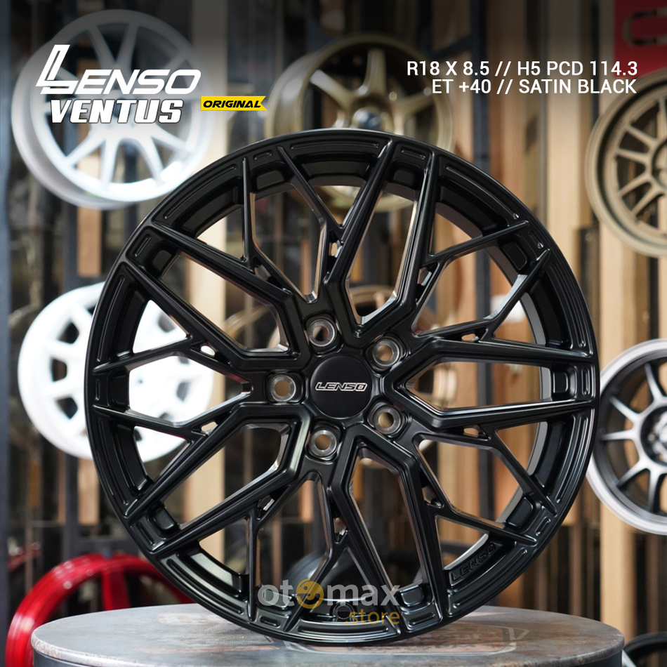 Velg Mobil Lenso Ventus Original Ring 18 Satin Black